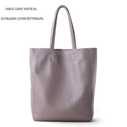 Simple Casual Leather Women Shoulder Bag Luxury Brand Designer Genuine Leather Lady Handbags Commuter Bag Large Female Totes Bag baby magazin 