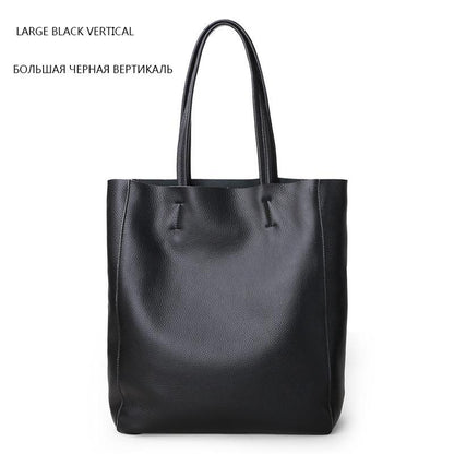 Simple Casual Leather Women Shoulder Bag Luxury Brand Designer Genuine Leather Lady Handbags Commuter Bag Large Female Totes Bag baby magazin 