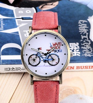 Simple Fashion Bicycle Print Watch baby magazin 