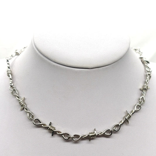 Small wire Brambles Iron Unisex Choker  Necklace Women Hip-hop Gothic  Punk Style Barbed Wire Little thorns Chain Choker Gifts baby magazin 