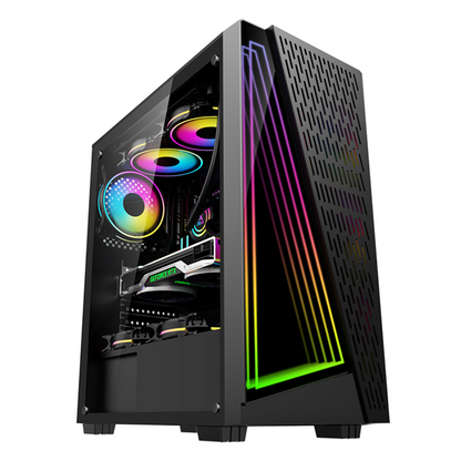 Special offer 0.5mm SPCC black coating ATX/M-ATX/ITX computer case with rgb fan Chassis size 330*200*445mm baby magazin 