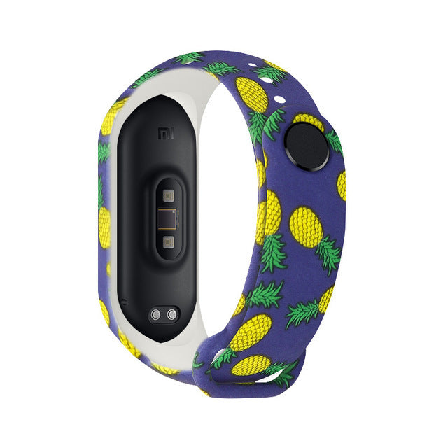 Strap For Xiaomi Mi Band 4 3 5 6 watch band Creative graffiti style Silicone bracelet replacement For XiaoMi band 4 5 Wristband baby magazin 