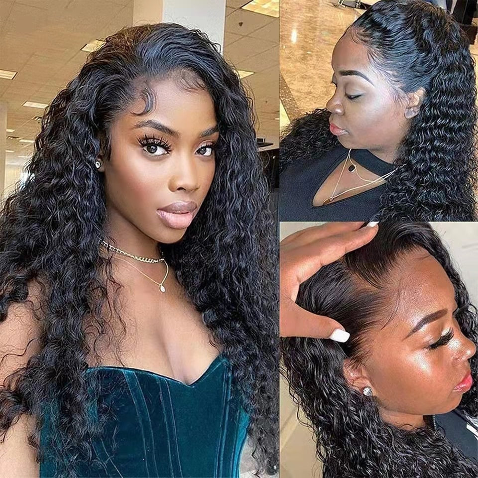 Sweety Impress Water Wave Lace Front Wig 13x4 Transparent Lace Frontal Wigs Hairline Curly Human Hair Closure Wigs Wet And Wavy baby magazin 