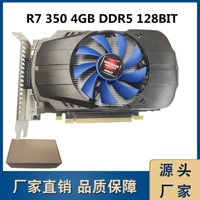 TOP SALE amd HD R7 350 4GB 128bit desktop computer game card video card independent graphics card in stock wholesale baby magazin 