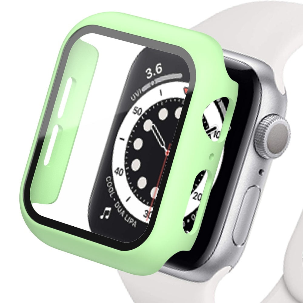 Tempered Glass+Matte Watch Cover  for Apple Watch Case 44mm 40mm 42mm 38mm  Bumper+Screen Protector for Iwatch SE 6 5 4 3 2 1 baby magazin 