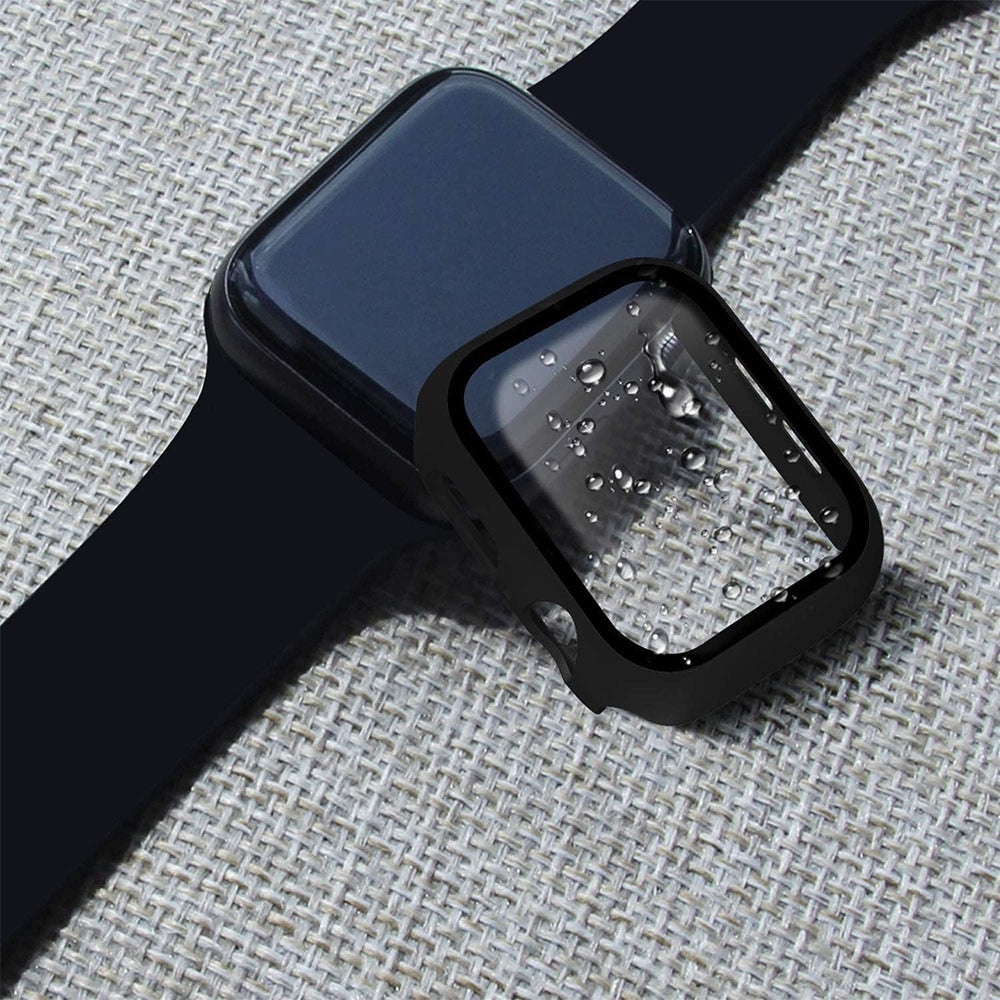 Tempered Glass+Matte Watch Cover  for Apple Watch Case 44mm 40mm 42mm 38mm  Bumper+Screen Protector for Iwatch SE 6 5 4 3 2 1 baby magazin 