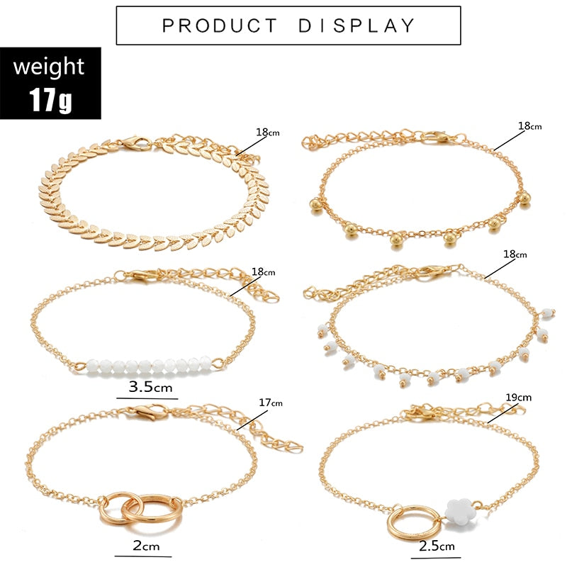 Tocona Bohemian Gold Tassel Bracelets for Women Boho Jewelry Geometric Leaves Beads Layered Hand Chain Charm Bracelet Set 9143 baby magazin 