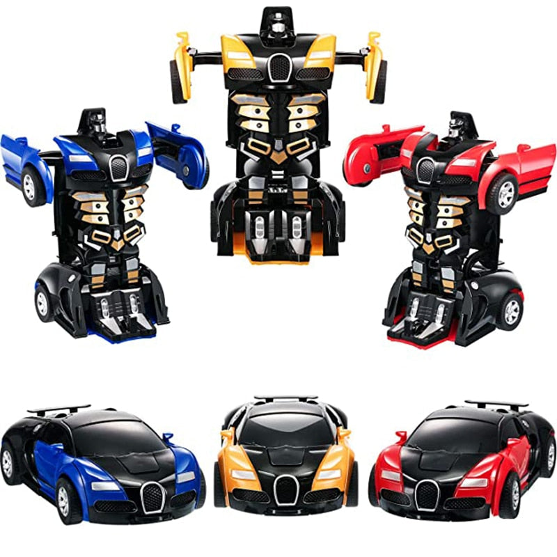 Transformation Mini 2 In 1 Car Robot Toy Anime Action Collision Transforming Model Deformation Vehicles Toy Gift for Children baby magazin 