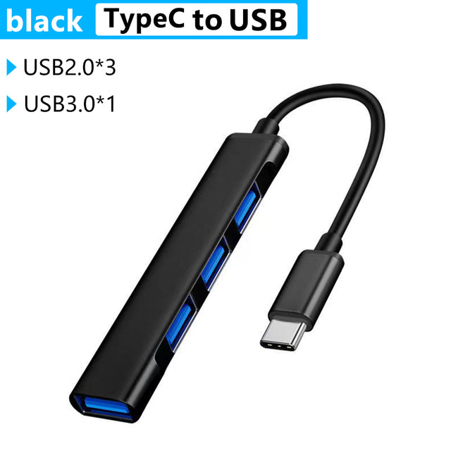 Type C USB C HUB Dock 3.0 3.1 4 Port Multi Splitter Adapter OTG For Lenovo HUAWEI Xiaomi Macbook Pro 15 Air Pro Accessories baby magazin 