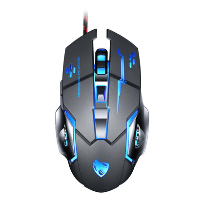 V6 Computer Mouse Gamer 6400Pi Optical USB Ergonomic Mouse Silent Wired With breathing lamp For PC Laptop baby magazin 