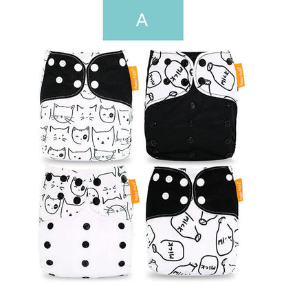 Washable Eco-friendly Cloth Diaper Ecological Adjustable Nappy Reusable Diaper baby magazin 