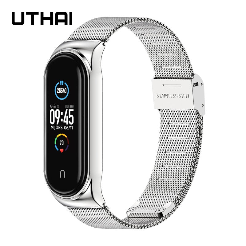 Watchbands mi band 5 Suitable for Xiaomi bracelet 3/4/5/6 strap 04 line 304 stainless steel metal wristband baby magazin
