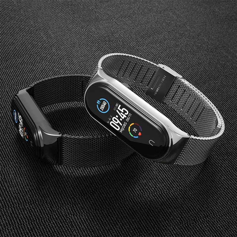 Watchbands mi band 5 Suitable for Xiaomi bracelet 3/4/5/6 strap 04 line 304 stainless steel metal wristband baby magazin