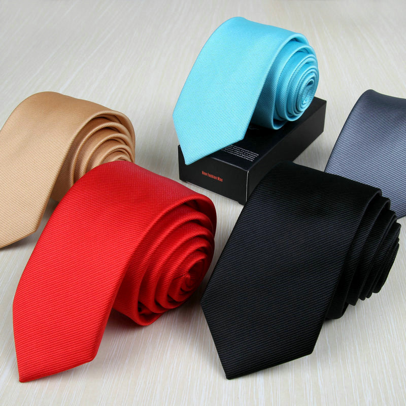 Wholesale Korean men's tie 6cm fashion British casual wedding groom tie red black collar with male baby magazin 