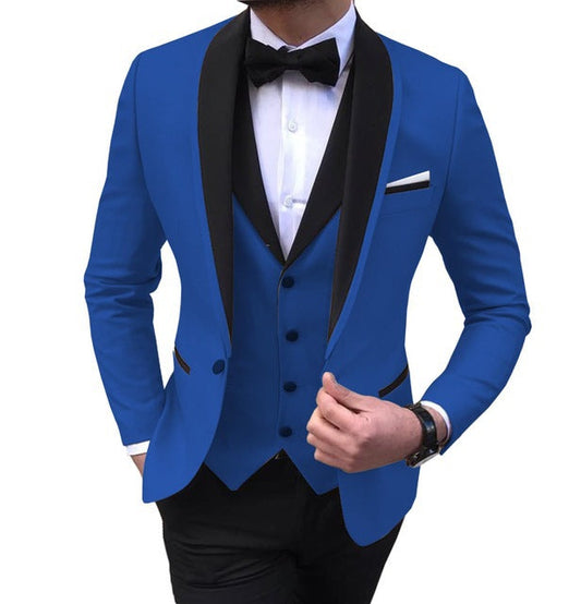 Wholesale Mens Blazer Royal Blue Plus Size 3 Pieces Slim Fit Wedding Formal Dress Pent Coat Summer Men Suits baby magazin 