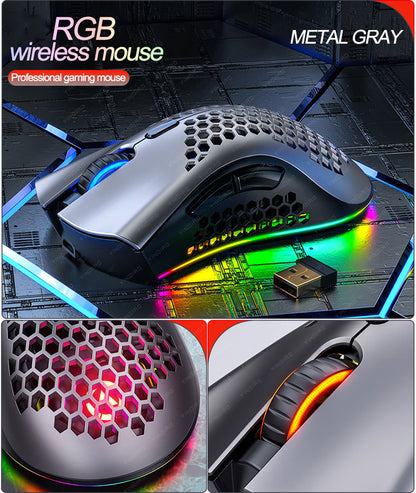 Wireless Mouse RGB Gaming  Rechargeable baby magazin