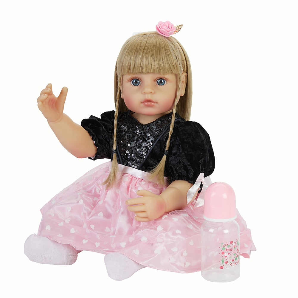 Witdiy 55CM Bebe Doll Bebe Reborn Baby Dolls for Children Toys Toddler Full Body Silicone Girl Reborn Doll with Summer Clothes baby magazin 
