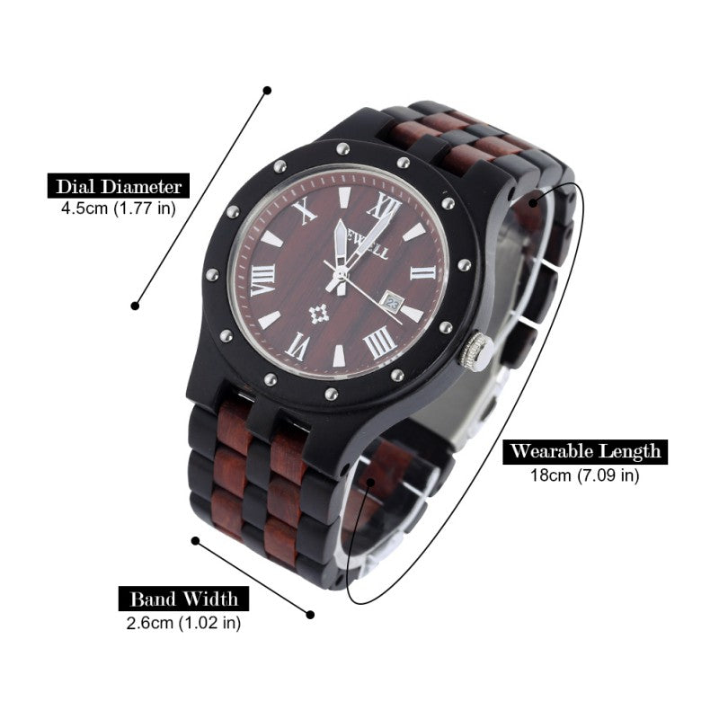Wood Watches Men Luminous Hands Fashion Casual Auto Date Wristwatch With Wooden Male Watches baby magazin 