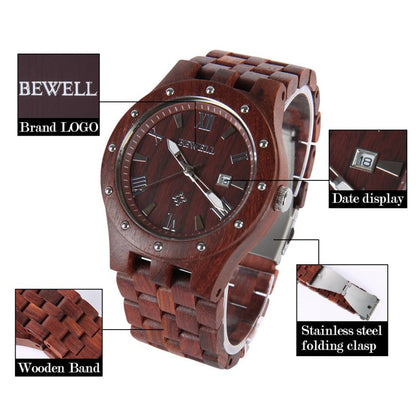 Wood Watches Men Luminous Hands Fashion Casual Auto Date Wristwatch With Wooden Male Watches baby magazin 