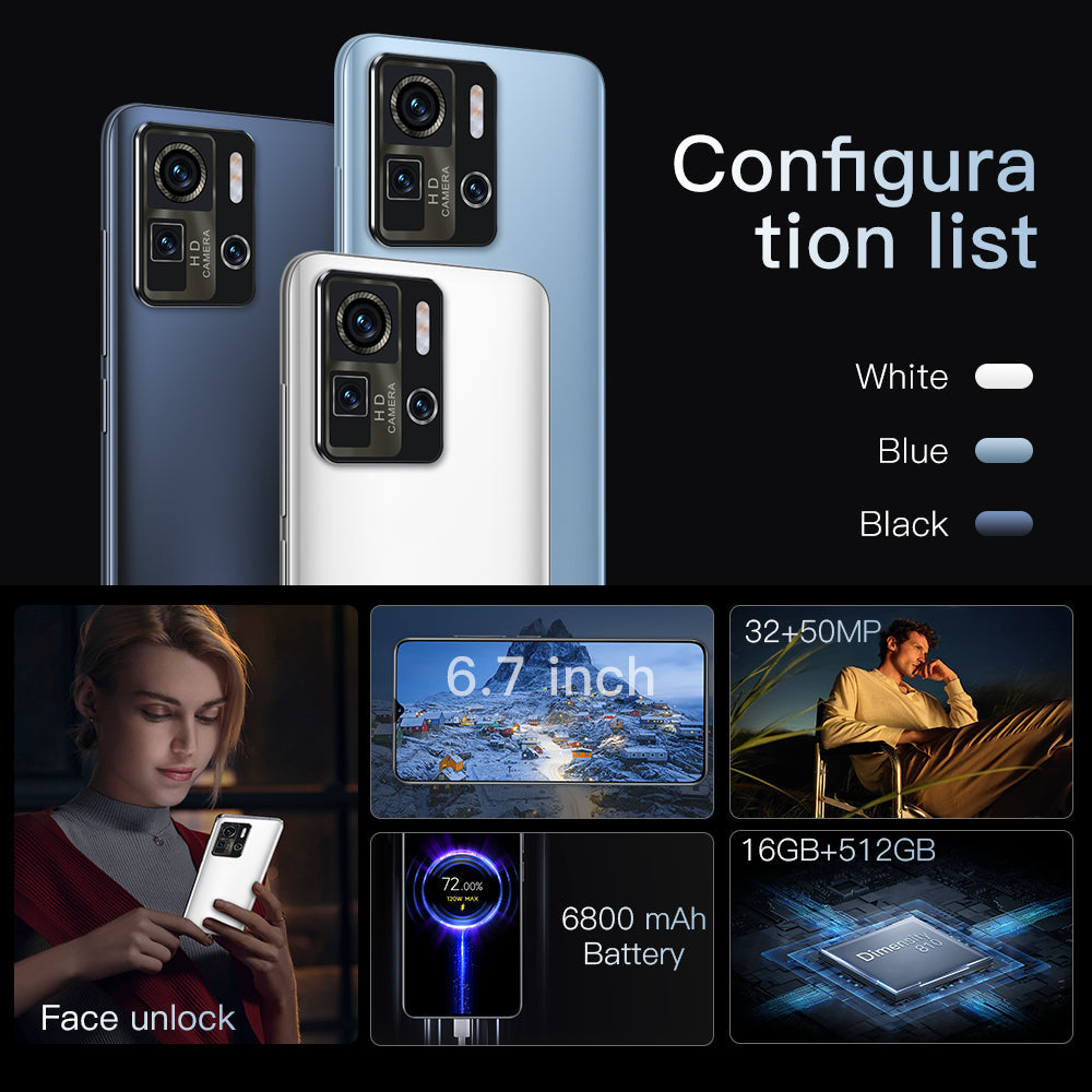 Xiaom mi Mix4 Smartphone 16GB+512GB Full Screen Mobile Phone Finger/Face Unlock Cellphone baby magazin 
