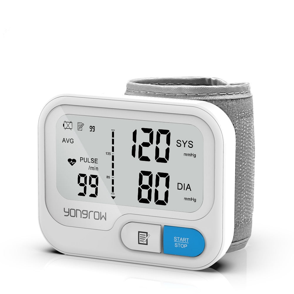 Yongrow Automatic Digital Wrist Blood Pressure Monitor sphygmomanometer Tonometer Tensiometer Heart Rate Pulse Meter BP Monitor baby magazin 