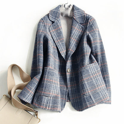 ZOJ temperament British small suit female woolen coat short 2021 spring new woolen coat women's wholesale baby magazin 