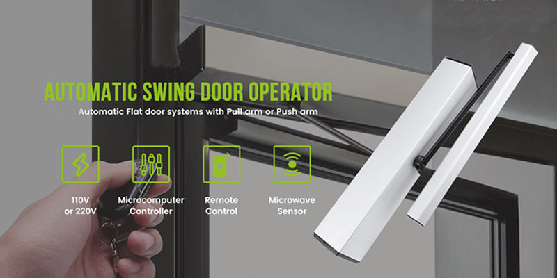 electric automatic swing door closer 90-degree open remote control access control manual home smart baby magazin 