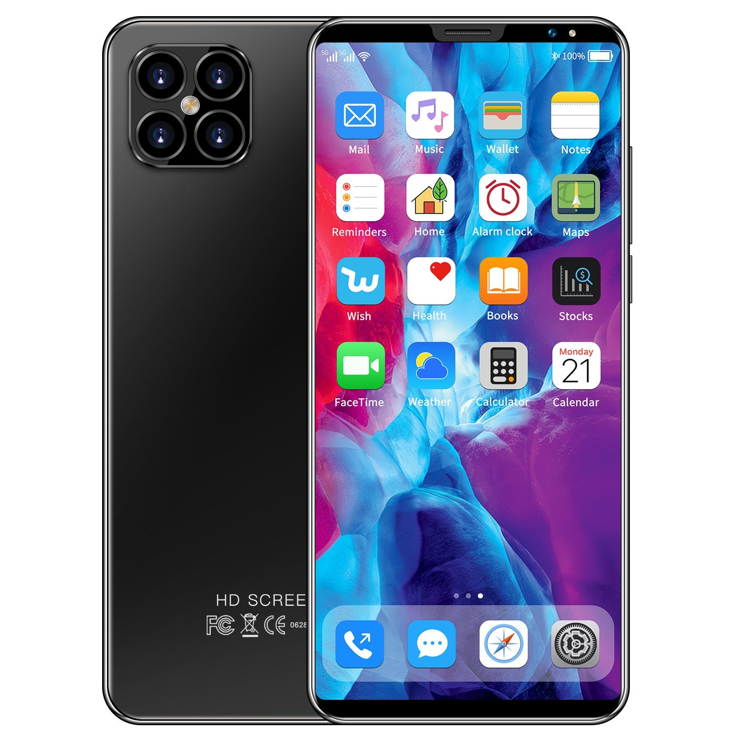 i12 Pro+ 6.1 inch Android Smartphones 8GB+256GB 10-Core 5G LET Cellphones 4 Camera MTK6889 Face ID Unlock Dual SIM Mobile Phone baby magazin 