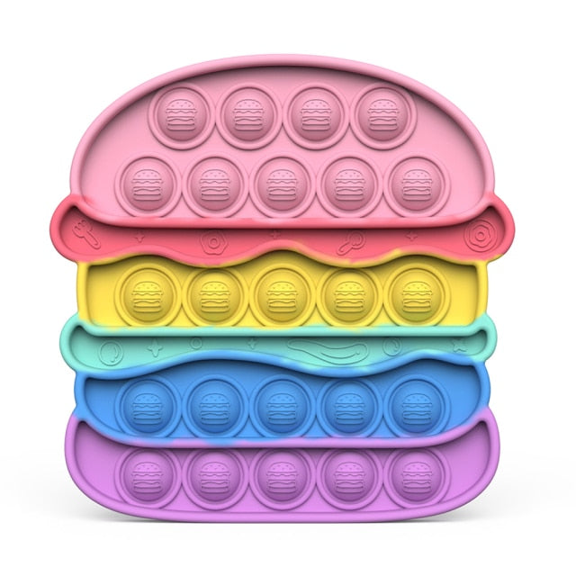 New Pop Fidget Reliver Stress Toy Rainbow Push Bubble Toys For Children Sensory Free Shipping Unicorn Coin Purse Wallet Bags - baby magazin 